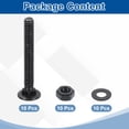 thumbnail image 3 of 10 Set Carriage Bolts and Nuts Kit, 1/4"-20x2" Carbon Steel Round Head Square Neck Carriage Bolts Screws and Hex Nuts and Flat Washers - Black, 3 of 6
