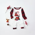 thumbnail image 5 of Odeerbi Christmas Pajamas for Family Holiday Long Sleeve Family Christmas Pajamas Matching Sets Infant Parent Child Printed Loungewear Set Two-Piece Sleepwear Xmas PJs Set Red, 5 of 5