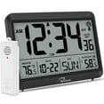 thumbnail image 1 of Reloj atómico WallArge con temperatura interior y exterior de 8.5 pulgadas, 1 of 7