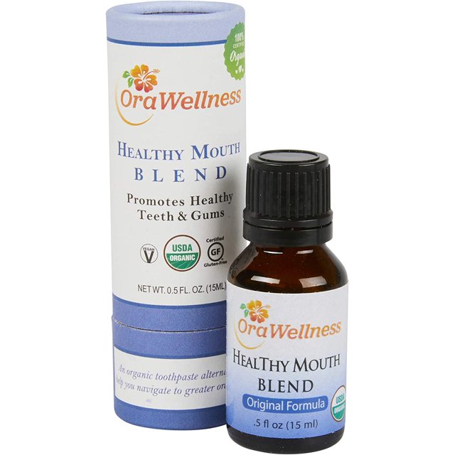OraWellness Healthy Mouth Blend Organic Toothpaste & Mouthwash Alternative Tooth Oil, Natural