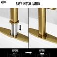 thumbnail image 6 of VIGO 10 in. Kitchen Sink Faucet Hole Cover Deck Plate For 1 or 3 Hole in Matte Brushed Gold, 6 of 9