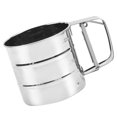 thumbnail image 3 of 1pc Handheld Cup Type Fine Mesh Flour Sifter Stainless Steel Silver Net Flour Sieve Sifting Strainer for Home (Silver), 3 of 9