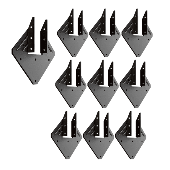 10 PCS Heavy Duty Black Hurricane Ties for Rafters,13 Gauge Roofing Straps Truss Hange pwm25