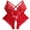 Red, variant on Sexy Lingerie for Women Deep V Teddy Sheer Lace Bodysuit One Piece Babydoll,Black,XL