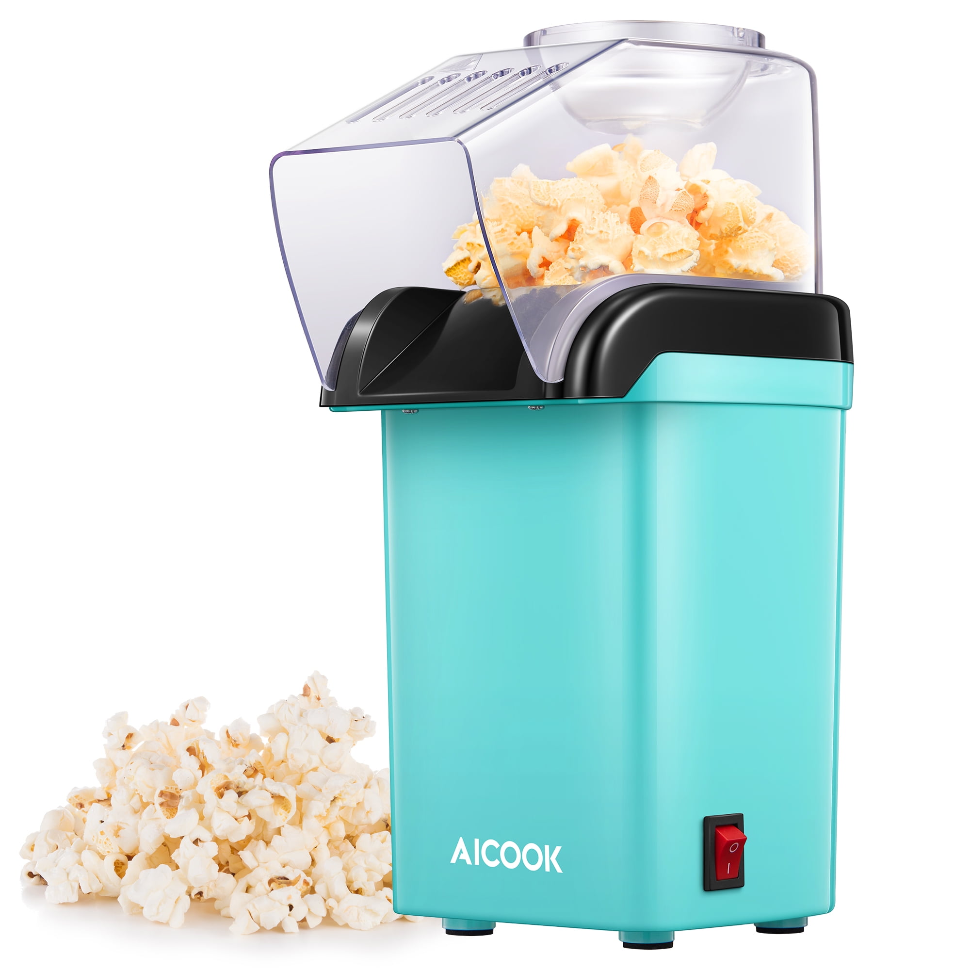 AICOOK Hot Air Popcorn Maker, 1200W Fast Home Popper