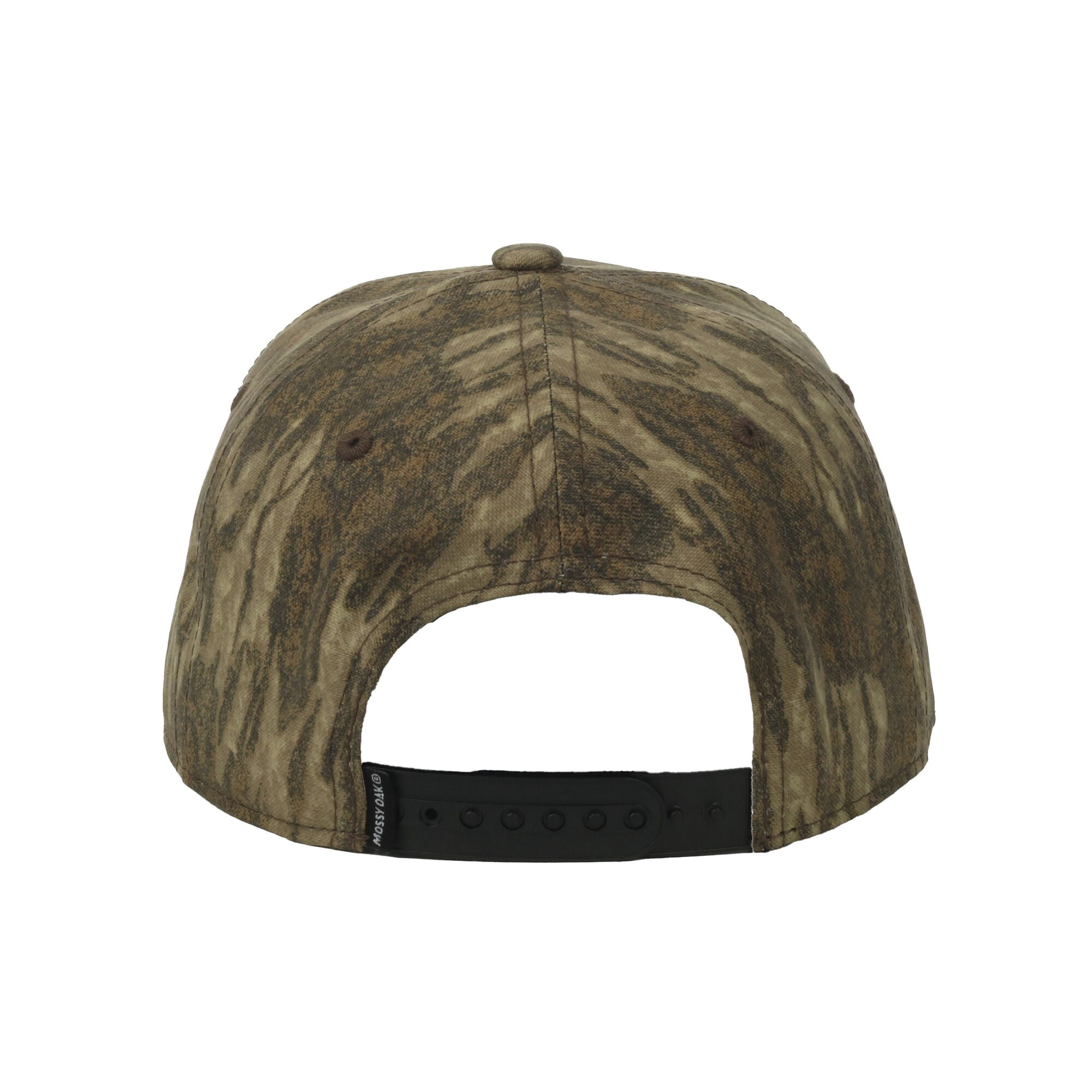 Mossy Oak® New Bottomland Camo 5-Panel Cap – Structured, Embroidered, Snapback, One Size