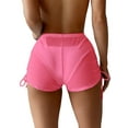 thumbnail image 2 of Coduop Womens Sheer Mesh Swimwear Shorts Side Drawstring Swimwear Bottoms Beach, 2 of 6