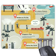 thumbnail image 1 of Singapore Famous Spots Route Mouse Pad Non-Slip Rubber Mousepad Game Office, 1 of 3