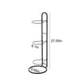 thumbnail image 3 of Ball Storage Rack, Vertical 3 Stack Removable Display Stand, Garage Sports Organizer For Volleyball Football Basketball, Carbon Steel With Stoving Varnish, No Screw Installation, Space Saving, 3 of 7