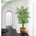 thumbnail image 2 of Keeplush 6FT Artificial Golden Cane Palm Tree– Indoor Large Fake Palm Tree, Lifelike Faux Plant with Textured Trunks & Flexible Fronds, No-Water Maintenance Silk Tree for Home Office Decor, 2 of 8