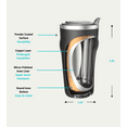 thumbnail image 4 of DRINCO-20oz Stainless Steel Tumbler Vacuum Insulated Tumbler Pint Glass Beer Mug with Built-in Bottle Opener THOR, 20oz Forest, 4 of 5