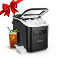thumbnail image 2 of HiCOZY Countertop Ice Maker with Handle, Portable Ice Machine, 9 Cubes in 6 Mins, 26 lbs/24H, 2 Ice Sizes, Self-Cleaning, with Scoop & Basket, Black, 2 of 9