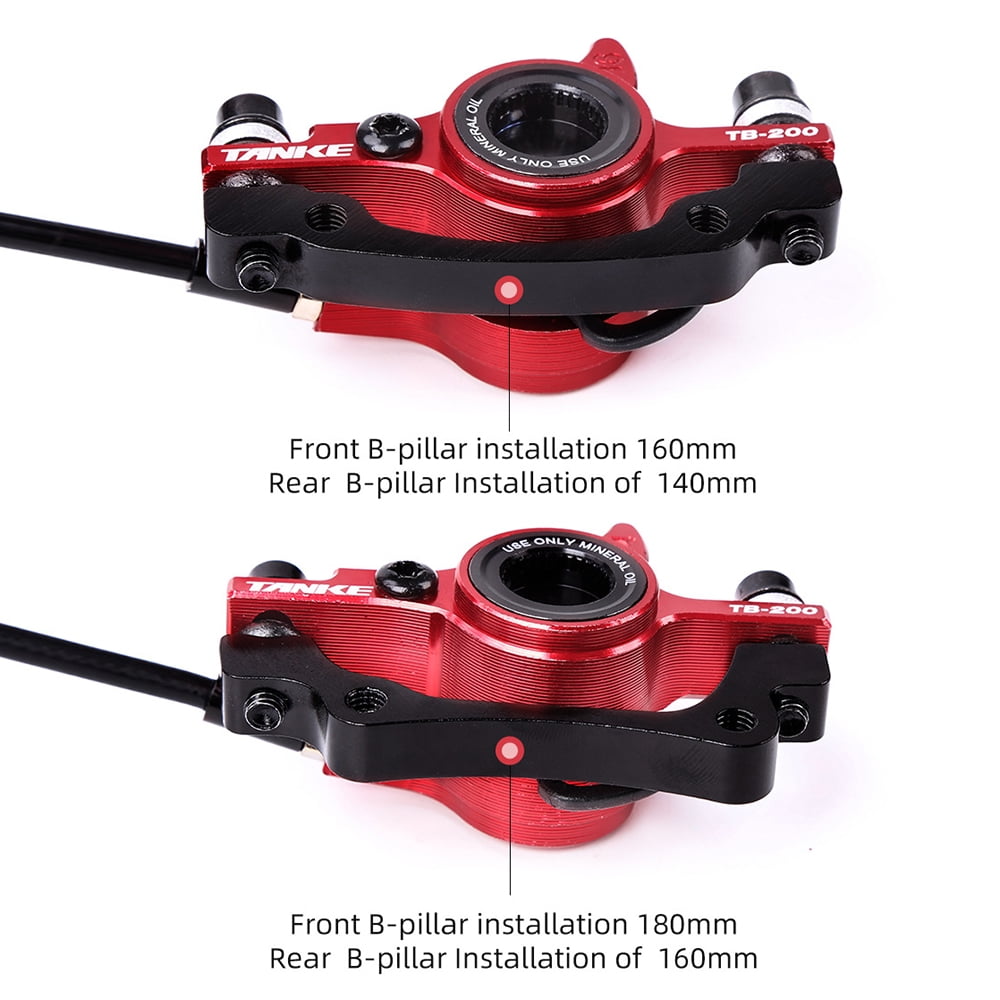 Brake lever Calipers Hydraulic Disc Brakes Levers 160mm Rotors Front Rear Red 