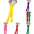 thumbnail image 6 of Chiristmas Women Stocking Candy Color Long Socks Warm Thigh High Overknee Decor Light purple YIWEI, 6 of 11