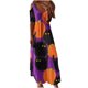 thumbnail image 1 of Vestidos Para Mujer Maxi Vestido Moda Verano Estampado Casual Cuello Pico Encaje Cosplay Manga Corta Vestido Largo Odeerbi ODB148391, 1 of 5