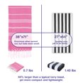 thumbnail image 3 of PADISHAHHOME Turkish Beach Towels, Bulk Case of 36 | Oversized, Quick Dry, Sand Free | 100% Cotton, Large 38x71" Towels for Beach, Pool, Travel | Ultra-Soft, Compact, Absorbent | Fuchsia, 3 of 9