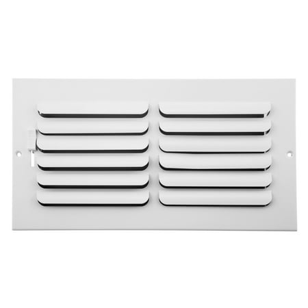 ( set of 3) Accord ABSWWH1C126 Sidewall/Ceiling Register with 1-way Curved Design  12-Inch x 6-Inch(Duct Opening Measurements)  White