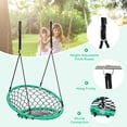 thumbnail image 5 of Costway Spider Web Chair Swing w/ Adjustable Hanging Ropes Kids Play Equipment Green, 5 of 11
