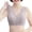 Grey, variant on Sleep Bra, Womens Front Closure Bras Wireless Supportive V-Neck Bra Full Coverage Seamless Bras Comfy Bralettes for Women Beige 38