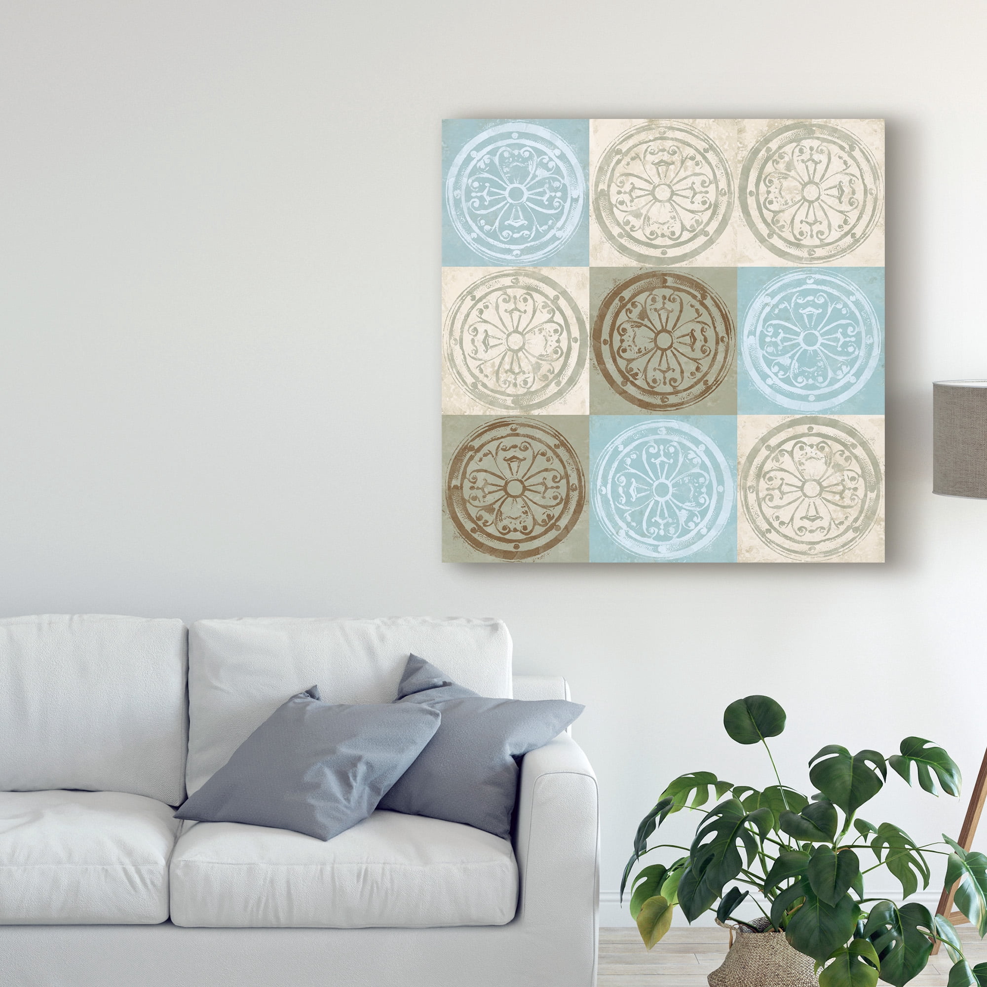 Trademark Fine Art 'Blue Squared II' Canvas Art by Alonzo Saunders