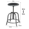 thumbnail image 4 of Vince Swivel Stool with Steel Seat, Grey Frame, Grey Seat with Black Center, 4 of 7