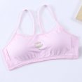 thumbnail image 1 of Big Cami Bra Almohadillas extraíbles Ropa interior inalámbrica sin costuras Rosa claro Hugo Sujetador de entrenamiento para niñas, 1 of 7