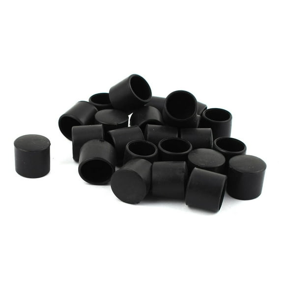 Uxcell 12mm Inner Dia Round Rubber Table Foot Cover Holder Protector 24 Pcs