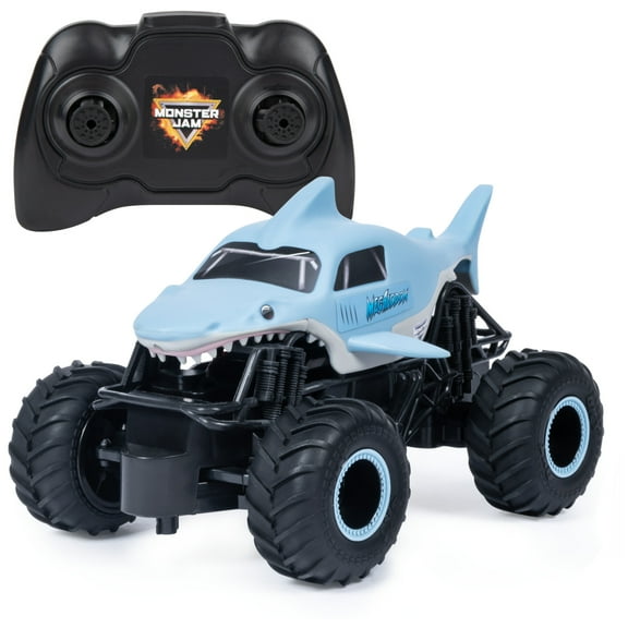 Monster Jam, Official Megalodon Remote Control Monster Truck for Boys and Girls, 1:24 Scale, 2.4 GHz, Kids Toys for Ages 4-6+