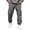 1#Gray, variant on IAJDKMEK Men's Fleece Lined Cargo Pants Jogger - Drawstring Elastic Waist Tapered Cuffed Four Pockets Solid Color Sweatpants for Men Workout,Army Green L