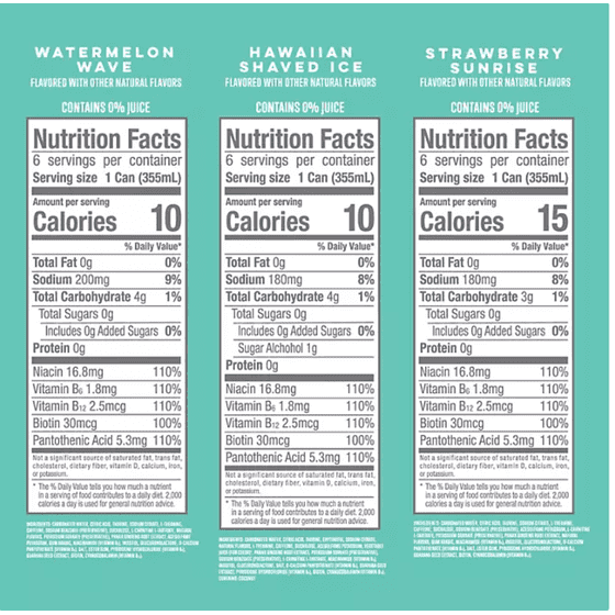 Alani Nu Energy Drinks Strawberry Sunrise, Watermelon Wave, Hawaian Shaved Ice Variety Pack | Sugar Free, Low Calorie Energy Drinks 6 Cans Total (12 fl oz Each) 6 Pack