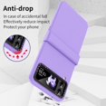thumbnail image 3 of MonsDirect for 6.7 inch Samsung Galaxy Z Flip 3 5G 2021 Case, Hinge Protection Hard PC Back Shell Anti-Drop Slim Shockproof Full Coverage with Independent Lens Circle for Galaxy Z Flip 3, Purple, 3 of 7