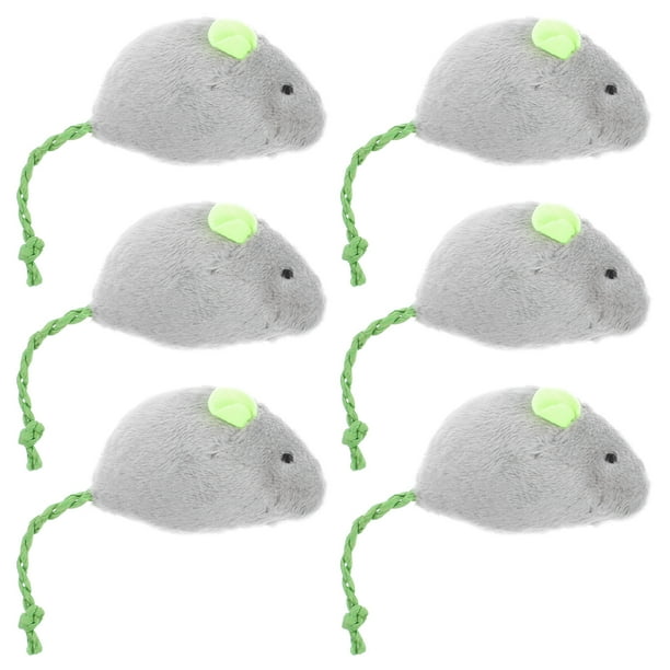 6 juguetes interactivos de peluche para gatos, para masticar, para gatos de interior, para aliviar el aburrimiento, divertidos y ejercitadores