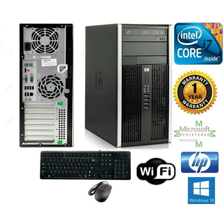 HP Elite Computer Tower i7 3.40GHz 32GB 2TB SSD+ 2TB SSD Storage Windows 10 Pro 64 Bit WIFI HDMI W/ 27" Montior -REFUBISHED