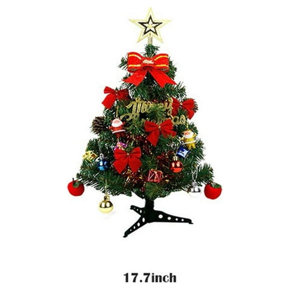 RKSTN Mini Christmas Tree 45cm Mini Table Top Christmas Tree Decoration Decor Home Xmas Gift Party Flocked Christmas Tree