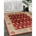 thumbnail image 2 of Ahgly Company Indoor Round Mid-Century Modern Red Oriental Area Rugs, 4' Round, 2 of 6