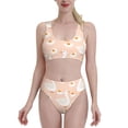 thumbnail image 2 of Picia Geese and Flower Women's High Waisted Bikini Scoop Neck Swimsuit Two Pieces Bathing Suit-Medium, 2 of 8