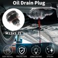 thumbnail image 2 of Unique Bargains M12x1.25 4MM Magnetic Oil Drain Plug Titanium Alloy Oil Pan Drain Bolt Plug With 1 Copper Washer Black 1 Pc, 2 of 7