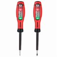 thumbnail image 1 of 2-in-1 Voltage Tester Screwdriver 3-500V AC Contact Voltage Measurement and Non-Contact Detector Pen Phillips Head LCD Display Red, 1 of 6