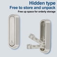 thumbnail image 3 of Unique Bargains Round Coat Hook Wall Mount Folding Hook Silver Tone 2.87"x0.91"x0.47", 3 of 7