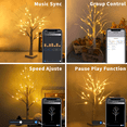 thumbnail image 4 of 2FT 2PACK Small Christmas Tree with Lights, Smart Lighted Birch Tree with APP Home Decor, Warm White, Timing, Dimmer, Group Control, Music Sync, Christmas Room Decorations Indoor, 4 of 8