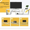 Modern TV for 65 Inch TV, Double LShaped TV Stand, Large