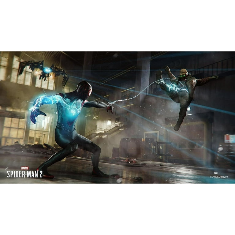 Sony PlayStation 5 Disc Marvel’s Spider-Man 2 Bundle with Surge Dual Controller Charge Dock and Microfiber Screen Cleaner