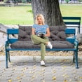 thumbnail image 6 of Swing Cushions Patio Outdoor Furniture Cushions - 2-3 Seater Waterproof Overstuffed Bench Cushion - Bench Cushions for Indoor Furniture, Durable Stain Resistant Bench Seat Cushion (Dark Grey), 6 of 15