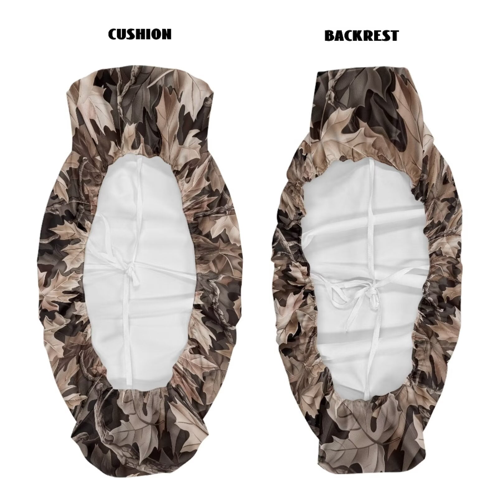 XYZCANDO Brown Camo Forest UTV Seat Covers Compatible with Kawasaki Mule 4000 Set of 2 Replacement UTV Seats Accessories Easy-Clean Bench Seat Covers Accessories Anti-Slip