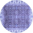 thumbnail image 1 of Ahgly Company Indoor Round Oriental Blue Traditional Area Rugs, 6' Round, 1 of 4