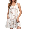 thumbnail image 5 of Hyknon Robes d'Été pour Femmes Mode Col Rond Sans Manches Douces Confortables Robes d'Été Imprimées de Pâques Amples Grande Taille Robes Midi Fluides, 5 of 5