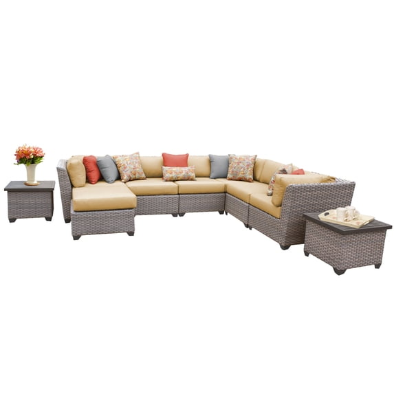 Catalina 9 Piece Outdoor Wicker Patio Furniture Set 09c