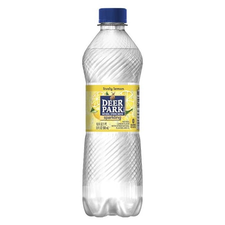 Nestle Waters 16.9 oz Deer Park Lemon Sparkling Spring Water - Case of 24