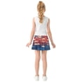 thumbnail image 4 of Girls' Skorts Elastic Waist Skorts with Inner Shorts Athletic Workout Shorts Skirts Stars and Sparkles Large, 4 of 9