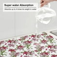 thumbnail image 5 of Honeii Lilies Flowers print Super Absorbent Coffee Bar Mat Hide Stain Coffee Maker Mat for Countertops Coffee Pot Dish Drying Mat for Kitchen Counter, 5 of 7